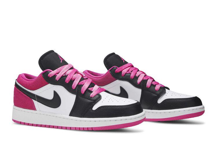 Jordan 1 Low Black Active Fuchsia (GS) Sneakers