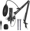 MAONO USB Microphone, Condenser Microphone, PC Microphone Set, 192KHZ24-BIT, Unidirectional, Touch Mute Button, Microphone Gain Adjustment Knob, USB