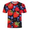 Summer Fruit Vegetable 3D Printed T-Shirts Fashion Oversized Short Sleeved Men's and  Women's Unisex T-shirts