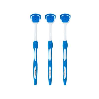 Toothnote Очиститель языка от налета и белого налета, Улучшение запаха изо рта, Синий (3 куска)