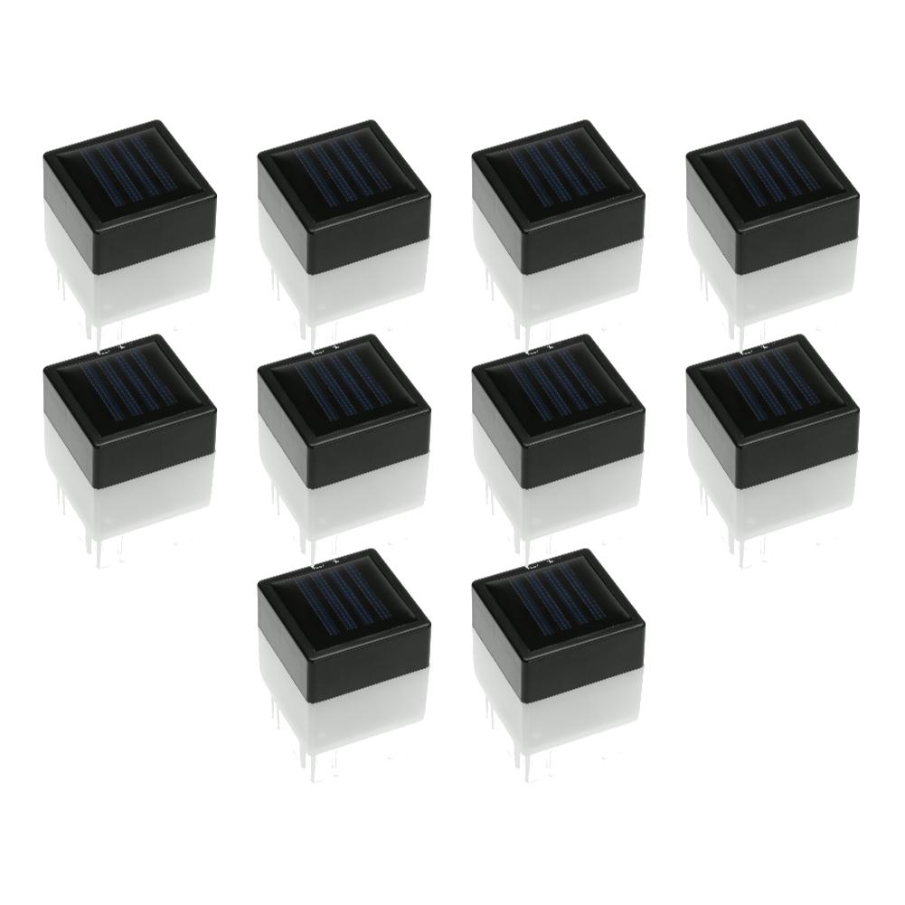 LED Solar Column Head Light Solar Powered Pillar Lamp Outdoor Fence Gate Post Lamp for Courtyard Landscape Garden Adornment