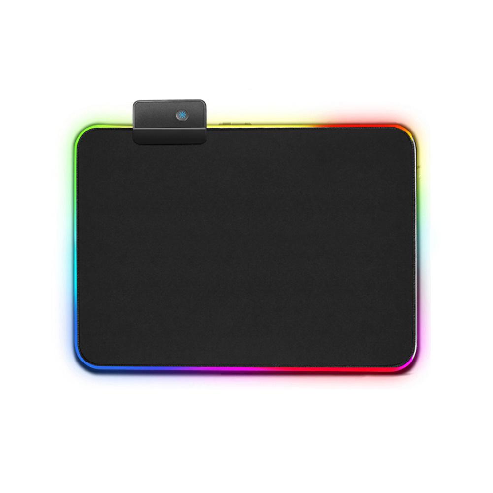 LED Luminous Colorful Lights RGB Gaming Mouse Pad Keyboard Mat For Computers