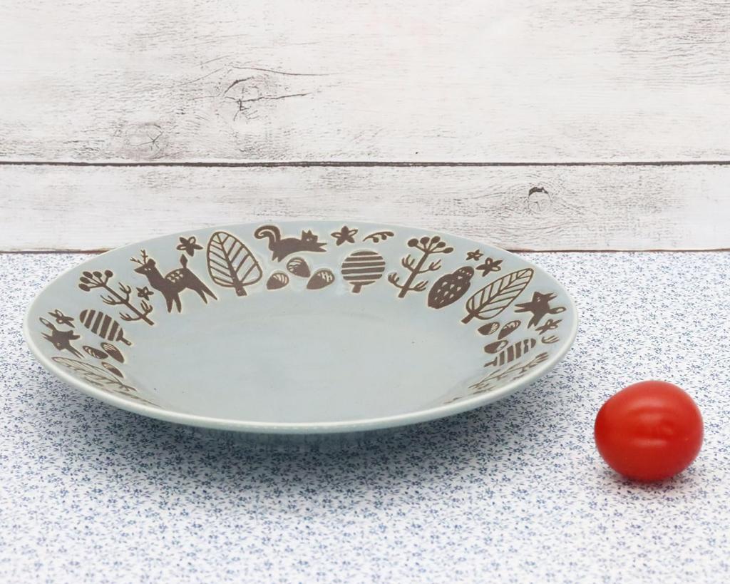 Castle Enterprises [Set of 10 18cm Summer Cake Plates] Mino Ware with Adorable Animal Designs, Scandinavian-Style Vintage Tableware