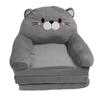 Kids Couch Toddler Chair Plush Cute Cat Fold Out Floor Seating Cushion Armrest Sofa Bed for Napping