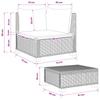 2 pcs Rattan Lounge Set with Cushions GENDT Natural Rattan Kubu Grey