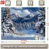 Двумерный яркий фон со сценой заснеженной горы, фон для фотографии с лесом и падающим снегом