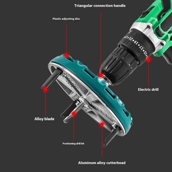 1/2Pcs Round Hole Saw Tools Safe To Use Wide Application 3-Teeth 45-130mm Adjustable Hole Opener Tools for Woodworking