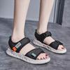 2025 Летняя обувь Женские сандалии на плоской подошве Мягкая ткань Нескользящая модная брендовая женская обувь Праздничные черные бежевые туфли