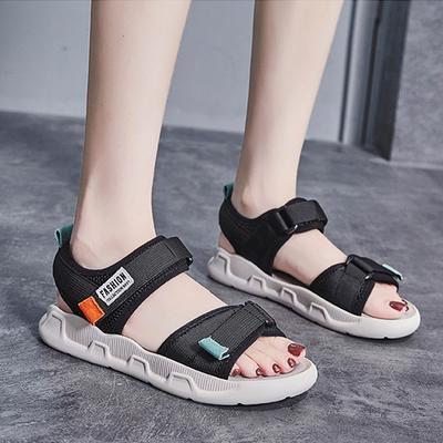 2025 Летняя обувь Женские сандалии на плоской подошве Мягкая ткань Нескользящая модная брендовая женская обувь Праздничные черные бежевые туфли