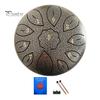 Compact Music Drum 6-Inch Steel Tongue with Mallets Note Stickers 11 Notes C Key Yoga Meditation Sound Therapy Hand Pan Musical Percussion Instrument