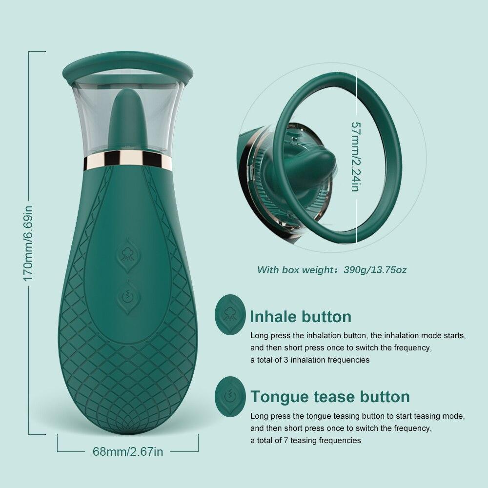 Женский вибратор для лизания языка, массажер для точки G, клитора, стимуляция влагалища, щекотка клитора сосков, 10 режимов вибрации, секс-игрушки для женщин