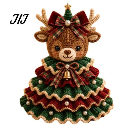 Art And Craft Hobby Kits Animal Christmas Tree Crochet Kit, DIY Highland Cow Cute Handmade Holiday Ornament Dachshund Cat Crafting Kit for Beginners,