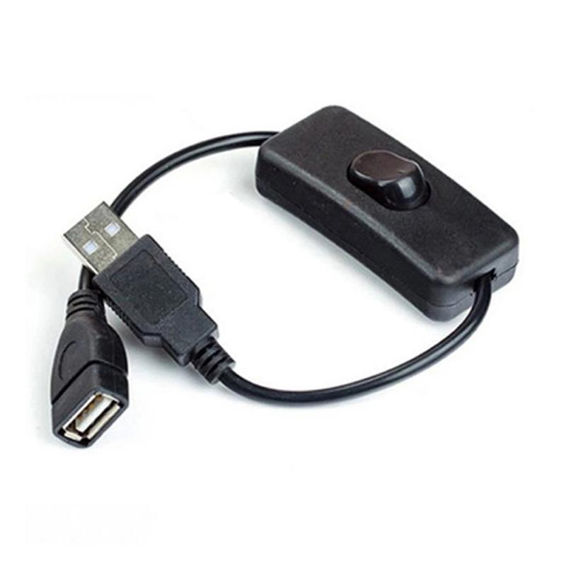 28см USB-кабель с переключателем ВКЛ/ВЫКЛ Удлинитель USB-кабеля с тумблером для USB-лампы, USB-вентилятора, Линия питания, Прочный, ХИТ ПРОДАЖ, Адаптер