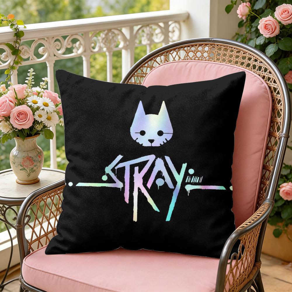 Game SStray Cushion Cover Soft Plush Throw Pillow Cover DoubleSided Decorative Cushion Case Sofa Bedroom Home Decor