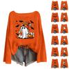 Halloween Sweatshirts For Women Knit Sweater Cute Shirt Fall Crewneck Pullover Tops