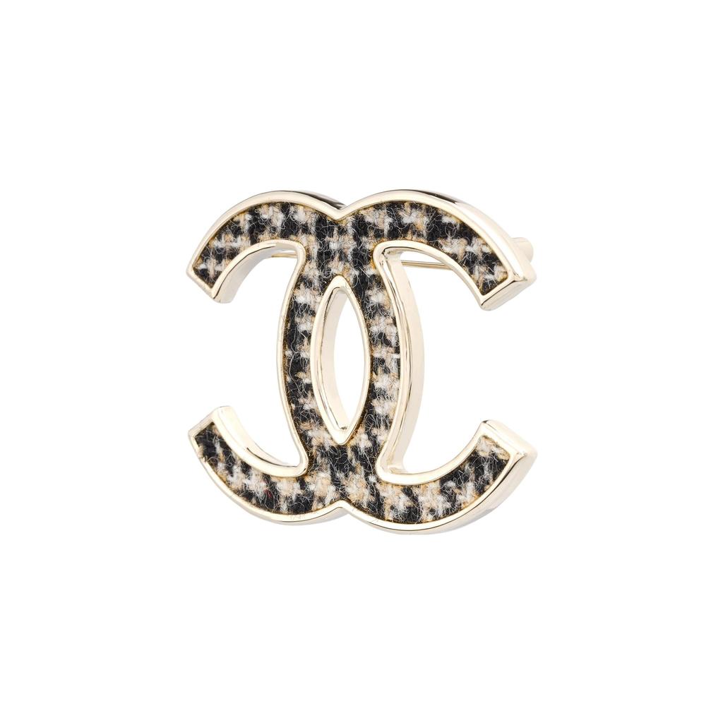 CHANEL Brooches Women's Black Gold AB9482-B09311-NK599