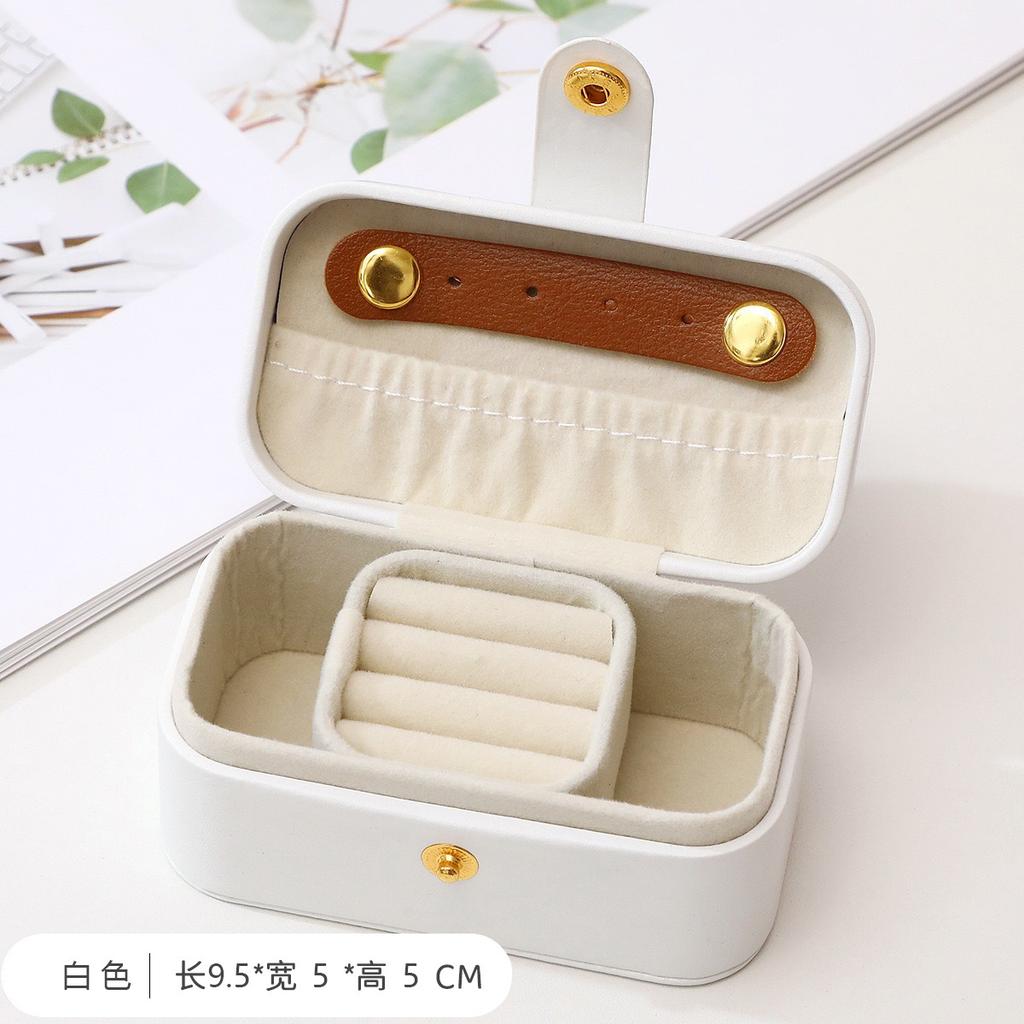 Simple ins mini ring box travel portable stud earrings jewelry box earrings gift jewelry box storage box