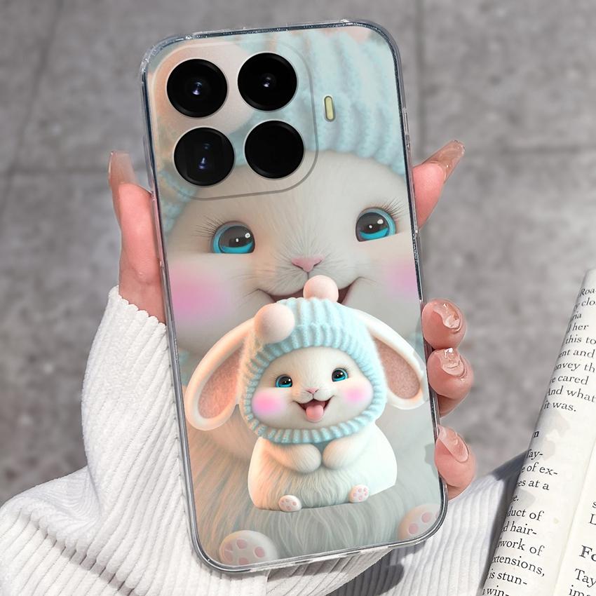 Чехол для телефона Xiaomi 17T 17 Pro 17Max 17 Ultra Для Redmi 17C Redmi17 Милый Мультяшный Бант Легкий Прозрачный ТПУ Бампер Корпус с Защитой от Царапин