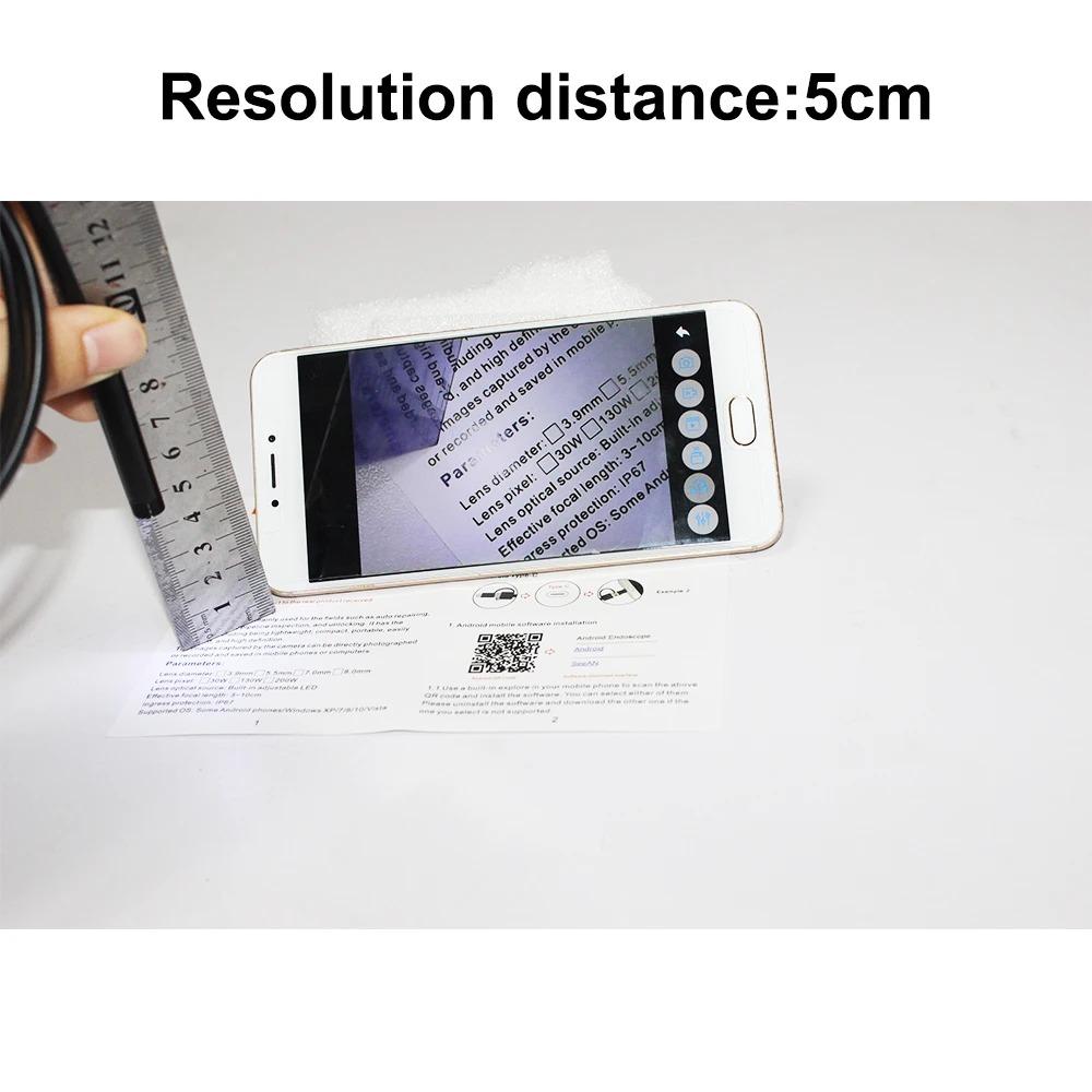 5.5mm Sewer Industrial Endoscope Waterproof Piping Endoscopy Type C Mini Camera 3 In 1 Automotive Borescope For Android Phone