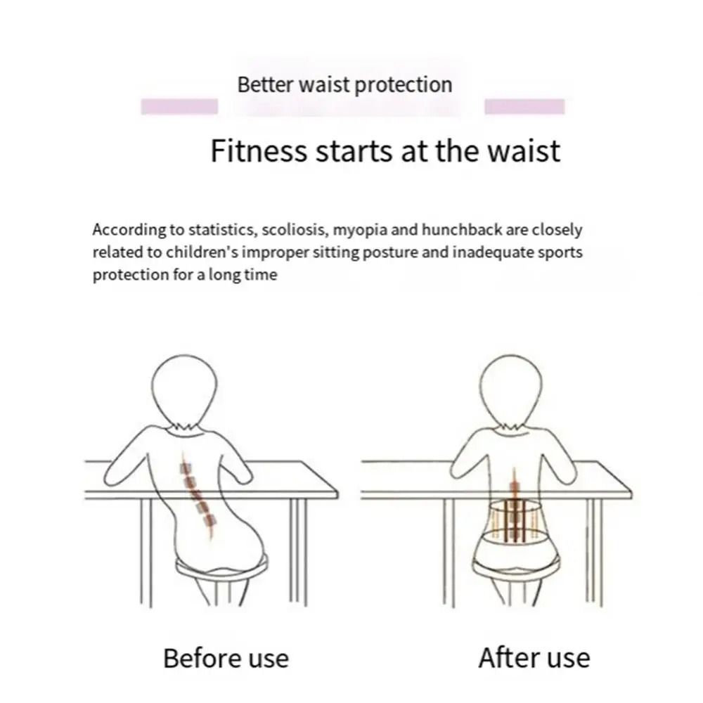 Breathable Kids Waist Trainer Belt Brace Protection Dance Waist Protector Children