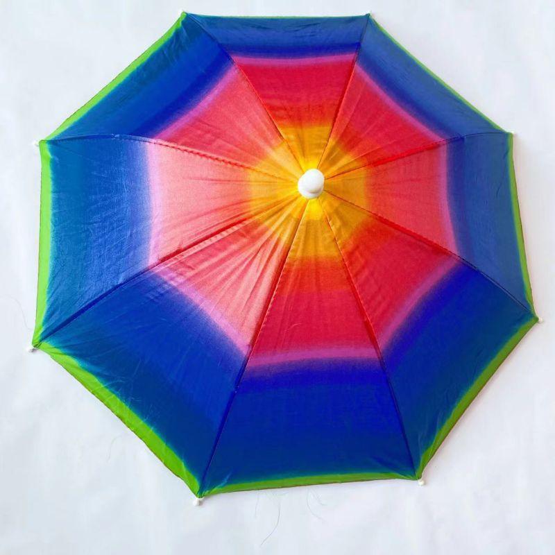 Portable Rain Hat Outdoor Folding Umbrella Fishing Sunshade Anti-Uv Camping