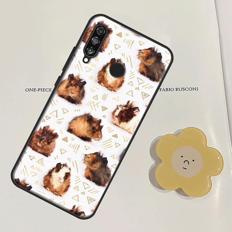 Cute Cartoon Guinea Pig For Huawei Nova Y60 Y70 Y90 Y61 Y91 3i 7i 8i 11i Nova 11 9 10 SE P20 P30 Pro P40 Lite Case
