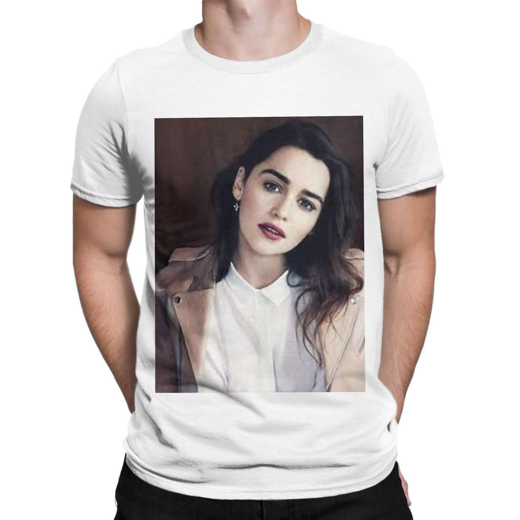 Emilia Clarke poster Novelty 100 Cotton TShirt Emilia Clarke Tees Tops For Unisex