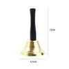 Handheld Party Alarm Wooden Handle Metal Christmas Decor Hand Bell Dinner Ring Call Service
