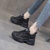 Black Female Ins Trendy Spring and Summer New Student Versatile Thick Bottom Increased by Sports Leisure Shoes