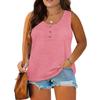 Women Summer Plus Size Sleeveless Casual Solid Color O-Neck T-Shirt Tops Blouse