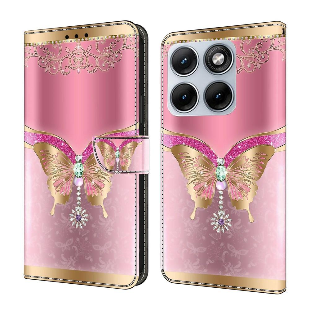 Wallet Case for Edge 70 Fusion+ 5G - Leather/PU, Pink