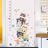 Cartoon Pet Cat Height Sticker Children Room Decoration Measurement Height Wall Sticker Self-adhesive Sticker Removable