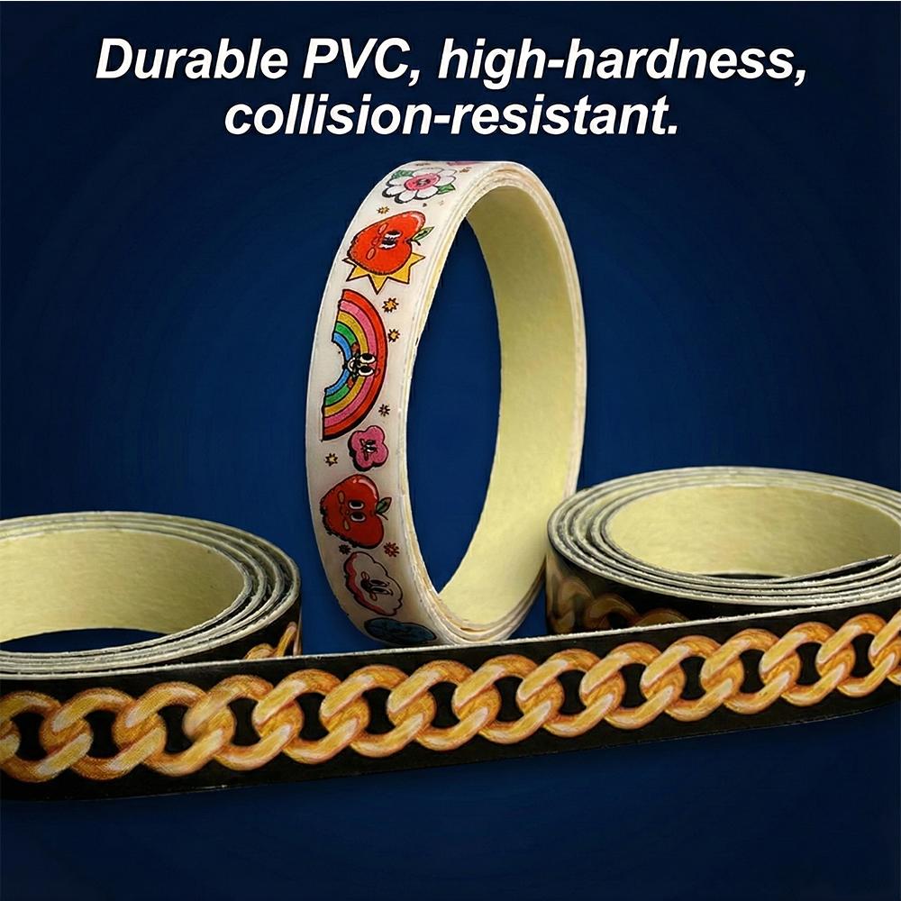 Hard Table Tennis Racket Edge Tape Cartoon Anti Collision Close PVC Side Protection Strip Blade Edge Damage Prevention