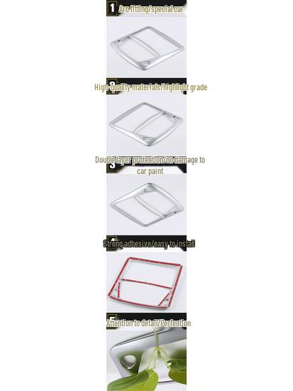 Compatible with 14 Qijun Models: Electroplated Reading Light Cover - Car Decorative Frame Sticker.