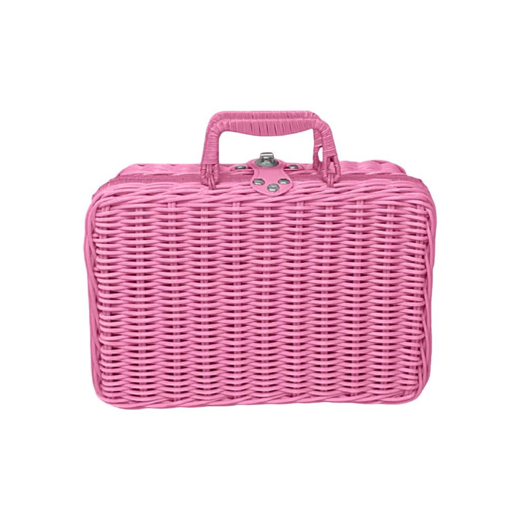Этот пластиковый чемодан из ротанга идеально подходит для пикников, Пасхи, организации вещей и других случаев.