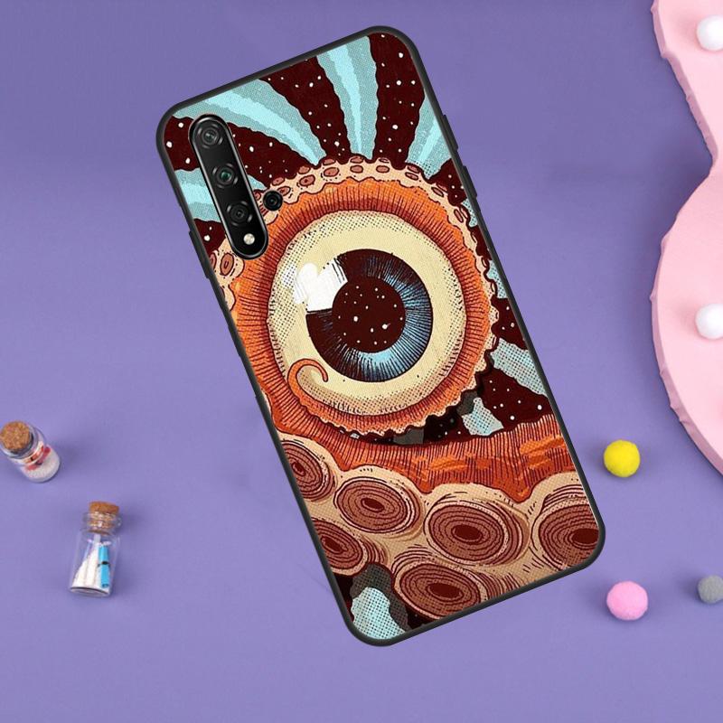 Иллюстрация глаза для чехла Huawei Nova 10 9 SE 3i 7i 8i 11i 12i Y60 Y61 Y70 Y72 Y73 Y90 Y91 P20 P30 P40 Lite