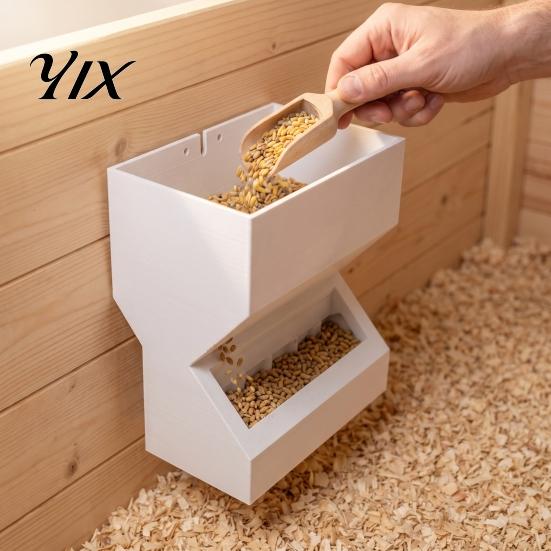 Versatile Poultry Feeding Tool Automatic Quail Feeder for Cage, Large Capacity Wall Mount Anti Spill Food Dispenser Equipment Chicks And Small Birds,