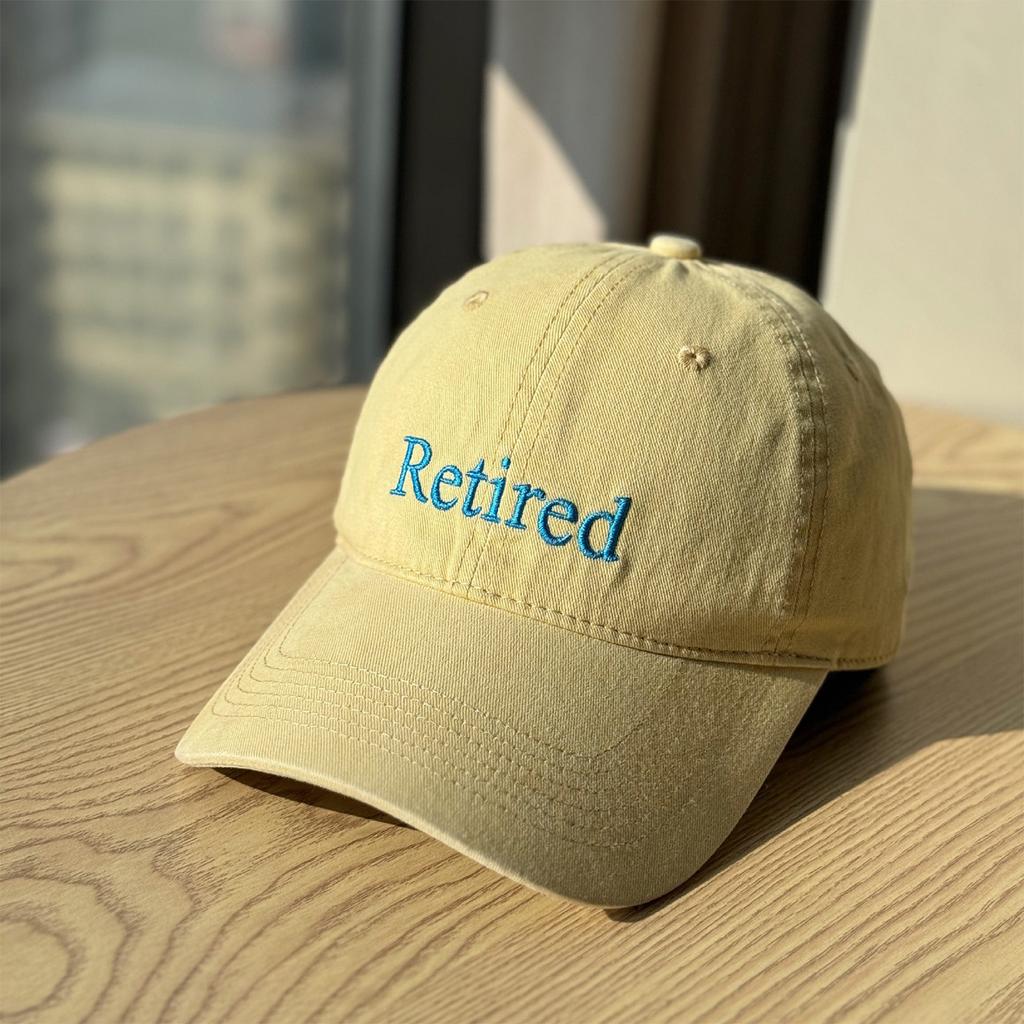 RETIRED Alphabet Embroidery Versatile Soft Top Baseball Cap Casual Fashion Embroidery Cap Men's and Women's