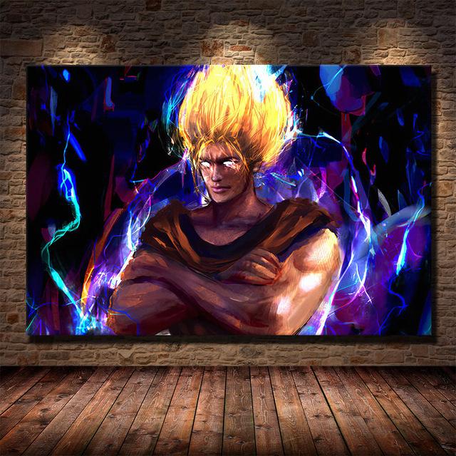 Классический японский аниме Dragon Ball Goku плакат холст картина детский подарок росписи гостиная спальня дома настенная картина украшение без рамки