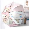 1pc My Melody & Cinnamoroll Automatic Folding Umbrella - Portable 3-Fold Design with Iron Frame for Outdoor Use, Perfect Gift for Fans, Travelers, and