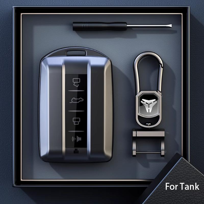 Титаново-серый Для Great Wall Gwm Wey Tank 300 400 500 700 Tank300 Умный Чехол для Брелока Автомобильного Ключа Держатель Брелока Аксессуары