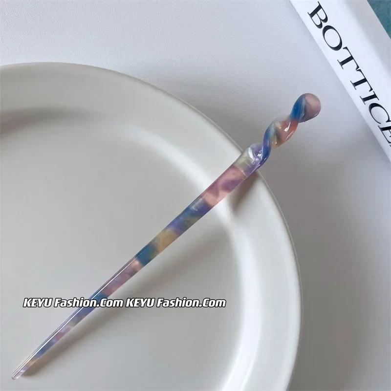 Палочки для волос в китайском стиле, винтажные палочки для еды из ацетатной смолы, женские заколки для волос, зажим для волос, головные уборы, свадебные украшения для волос, аксессуары