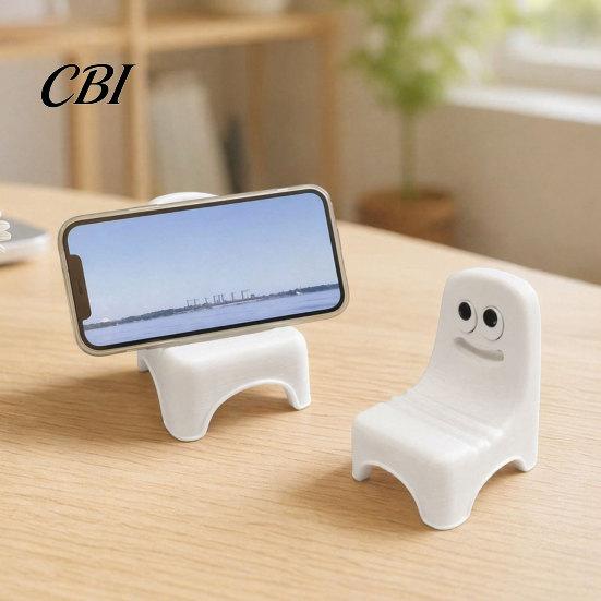 Нескользящая подставка для телефона, держатель 3D-печати, компактная подставка в форме стула-призрака, кухонный держатель, портативная, нескользящая, декоративная для дома, офиса, путешествий