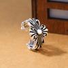 S925 Silver Ring Retro Crusaders Flower Thai Silver Ring Open Men and Women Domineering Ring