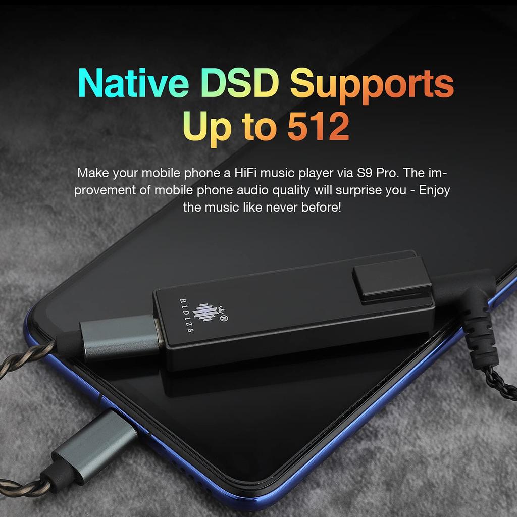 HIDIZS HiFi ЦАП Усилитель Черный 768 кГц DSD512 S9 PRO