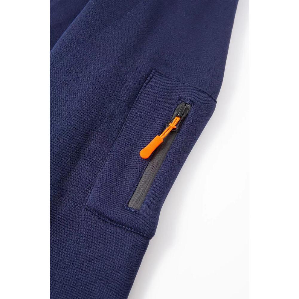 New Men's Sweatshirt Autumn and Winter Fleece Sweatshirt Loose Large Size Zipper Hoodie