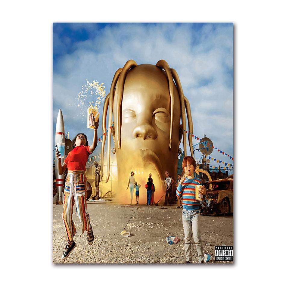 Музыкальные Альбомы Трэвиса Скотта Холст Постеры и Принты, Звезда, Rodeo, Astroworld, Настенное Искусство для Гостиной, Домашний Декор