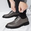 Business Formal High Quality Leather Flats Shoes Men Casual Low Top Solid Wedding Shoe Fashion Oxford Shoes Pointed Office Shoes
