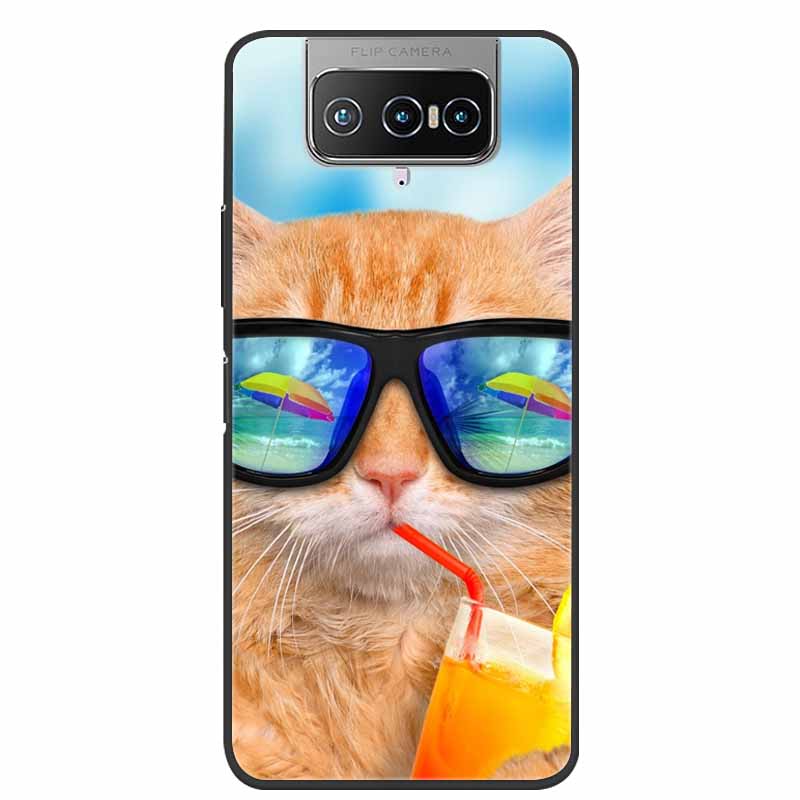 Чехол-книжка для Asus Zenfone 8 Flip Звезда Мягкий ТПУ Силиконовый Чехол для Телефона Для Zenfone8 Flip Zenfone 8 ZS590KS Задняя Крышка