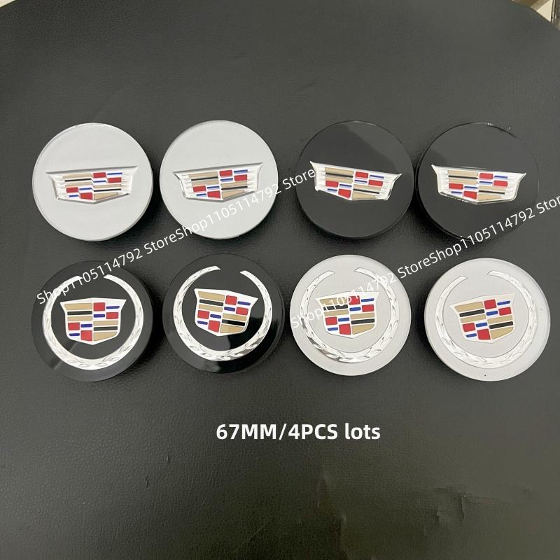 4pcs 66mm Acrylic Car Wheel Center Hub Caps Cover for Cadillac BLS CT4 CT6 CTS SLR SLS SRX XT4 XT5 XT6 XTS Escalade Deville DTS